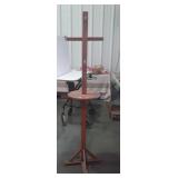 Wooden coat rack, measures 72 inches tall