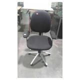 Black upholstered office chair