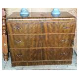 Depression era three drawer chest. Solid