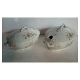 Two older porcelain serving pieces. One covered