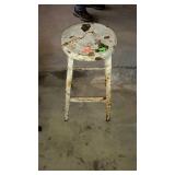 Vintage shop stool, does have veneer peeling