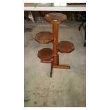 Four tier wooden plant stand, measures 30 inches