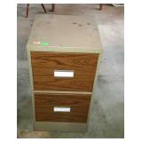 Two drawer filing cabinet, measures 15 inches