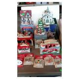 Group lot of Christmas village pieces. Mostly