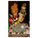 Group lot of seasonal decor. Jack-o-Lantern