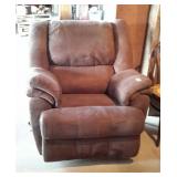 Brown microfiber rocker recliner, needs cleaning,