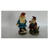 Poly garden gnomes, 10" and 8"
