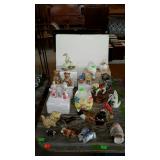 Ceramic group lot including birds, bears, clowns,