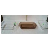 Baking dishes - lot of three