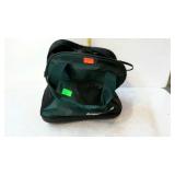 Ebonite brand bowling ball with Brunswick carry