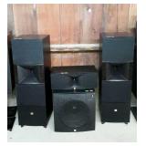 JBL speaker system - 3 speakers, and woofer