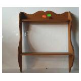 Hanging wall shelf, pine with two graduated