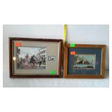 Two civil war framed prints, in home decor
