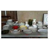 Table lot of glassware