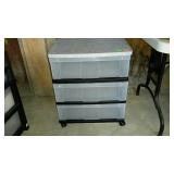 Plastic 3 stack drawer storage unit/craft cart on