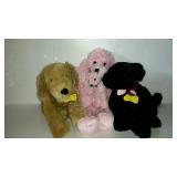 Three stuffed dogs