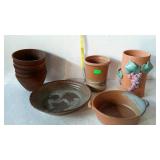 Home decor - pottery bowl, planter, wine chiller,