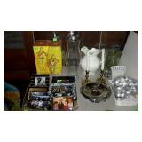 Home decor group - photo frames, candle globes,