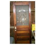 Early frosted glass Solid wood panel door 32 x 80