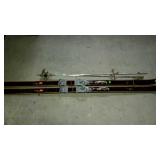 Vintage wood skis with poles, great decor item