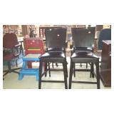 Counter height chairs, set of four, vinyl seats,