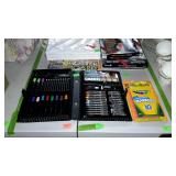 Art supplies lot - markers, colored pencils,