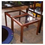 Two glass top end tables 26x21x21