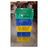 Plastic kids storage bin, measures 44 inches tall