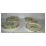 Plates with horse buggy