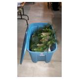 Blue tote of Christmas wreaths