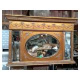 Large ornate triple beveled glass mirror. Plenty