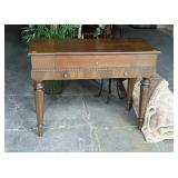 Spinet writing desk flip top and pull out writing