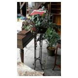 Tall plant stand with artificial plant 46 in