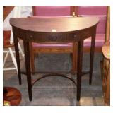 Half moon hall stand 36x17x33 single drawer