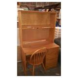 Two piece student writing desk with chair