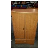 Small wooden storage cabinet with single drawer,