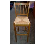 Rush bottom bar stool, measure