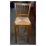 Rush bottom bar stool, measure