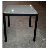 Small glass top stand, measures 14 by 14 by 14