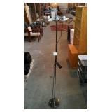 Floor lamp. Chrome finish, three lights, floor