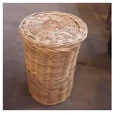 Wicker laundry basket