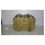 Wooden crate with hinged lid - 14 x 12 x 10