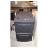 Plastic two drawer file cabinet 12x22x26