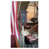 Bird house on wooden pole - 62" tall