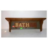 Home decor - Bathroom wall shelf with towel pegs