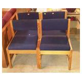 Four chairs. This End Up style with blue