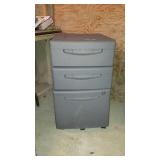 Iceberg storage cabinet on wheels with one file