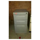 Storage cabinet with one file drawer and two