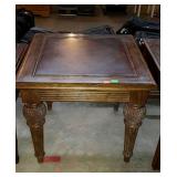 Single wooden end table with nice carved style