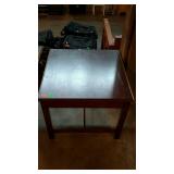 Single wooden end table. 28"×28"×24".